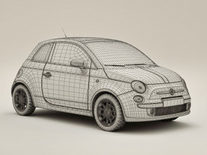 fiat 500 r 3D Model