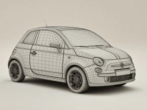 fiat 500 r 3D Model