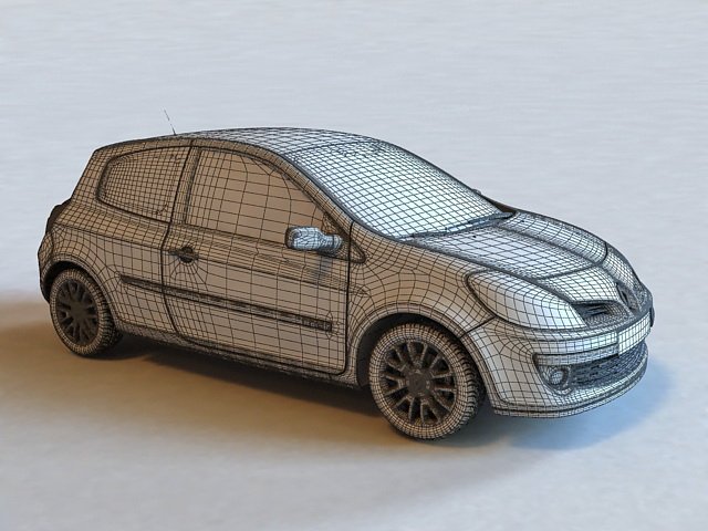 Renault Clio 3 portes 2012 Modèle 3D - Télécharger Véhicules on