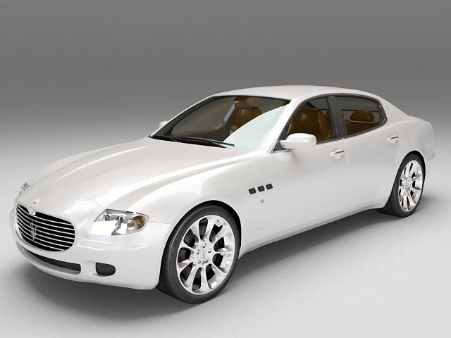 maserati quattroporte 3D Model .c4d .max .obj .3ds .fbx .stl .blend 