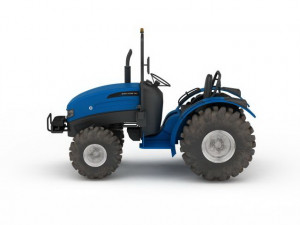 blue farm tractor 3D-Modell