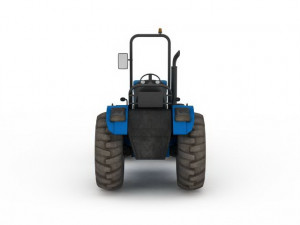 blue farm tractor 3D-Modell