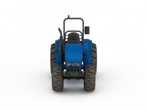 blue farm tractor 3D-Modell