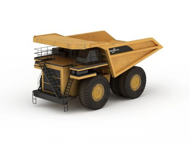 heavy duty dump truck 3D Model .c4d .max .obj .3ds .fbx .stl .blend