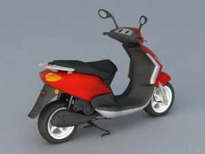 electric moped scooter 3Dモデル
