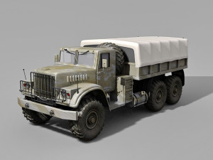 military kraz truck Modèle 3D