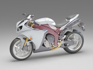 street motorcycle 3D Модель