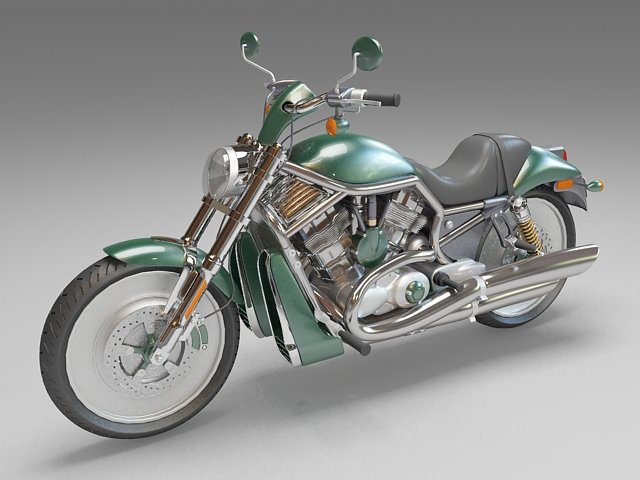cruiser motorcycle 3D 模型 .c4d .max .obj .3ds .fbx .stl .blend 