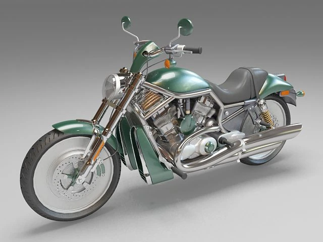 cruiser motorcycle 3D Model .c4d .max .obj .3ds .fbx .stl .blend
