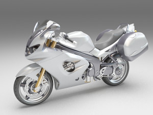 touring motorcycle 3D Model
