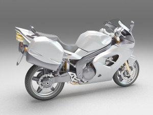 touring motorcycle Model 3D