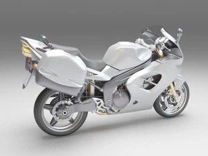 туристический мотоцикл 3D Модель