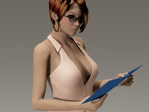 sexy secretary Modelo 3D