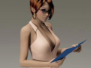 sexy secretary 3D Model