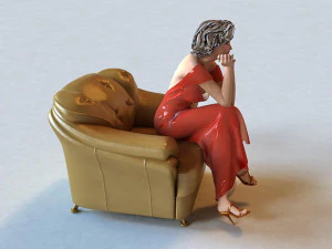 seksowna dama Model 3D