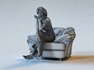 seksowna dama Model 3D