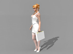 sexy secretary Modelo 3D