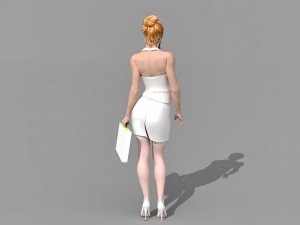 sexy secretary Modelo 3D