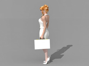 sexy secretary Modelo 3D