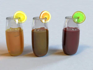 стакан сока 3D Модель