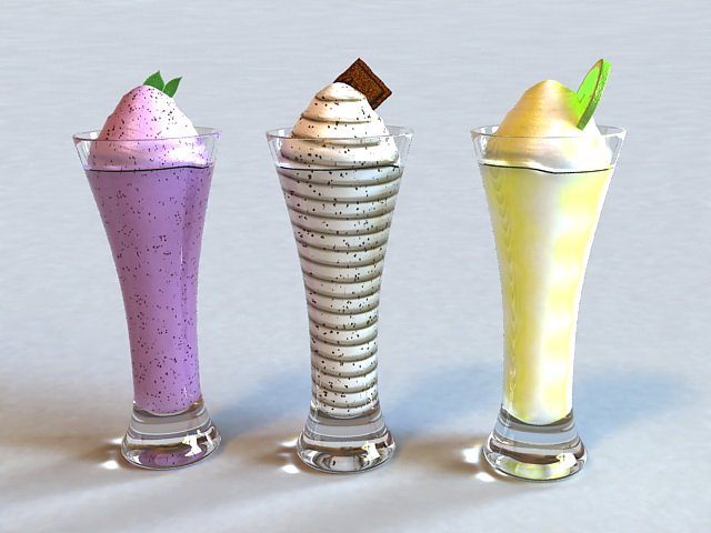 ice cream Model 3D .c4d .max .obj .3ds .fbx .stl .blend 