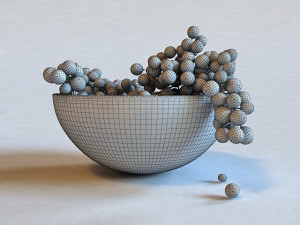 grapes in bowl 3D Model