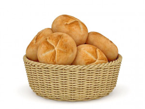 bread in basket 3Dモデル