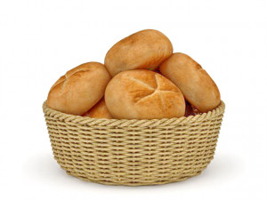 bread in basket 3Dモデル
