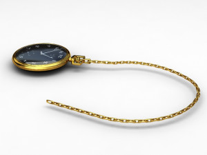 gold pocket watch 3D-Modell