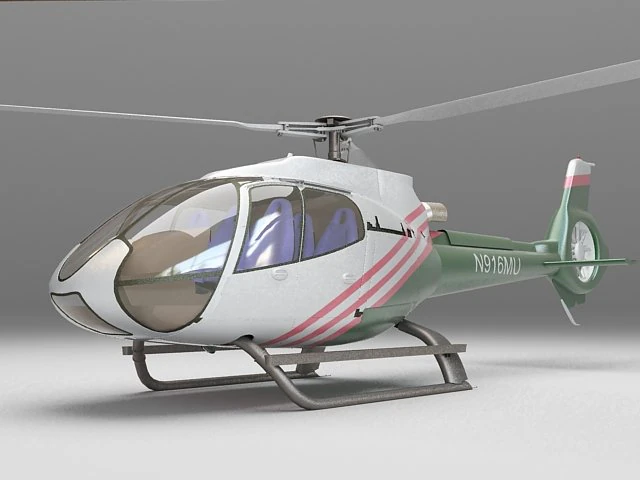 police helicopter 3D Model .c4d .max .obj .3ds .fbx .stl .blend