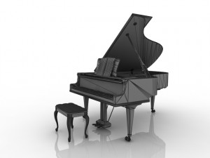 royal piano Modèle 3D