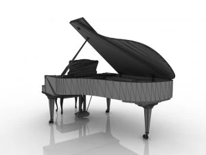 pianoforte reale Modello 3D