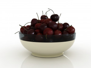 fruit cherry in the plate Modèle 3D