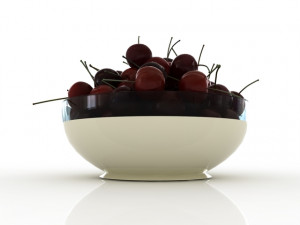 fruit cherry in the plate Modèle 3D