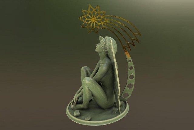 dreaming girl 3D Model .c4d .max .obj .3ds .fbx .stl .blend 