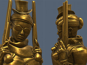 steampunk lady 3D Model