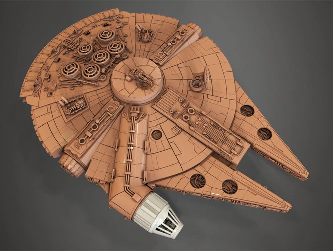 starwars millennium falcon 3D Model .c4d .max .obj .3ds .fbx .stl .blend 