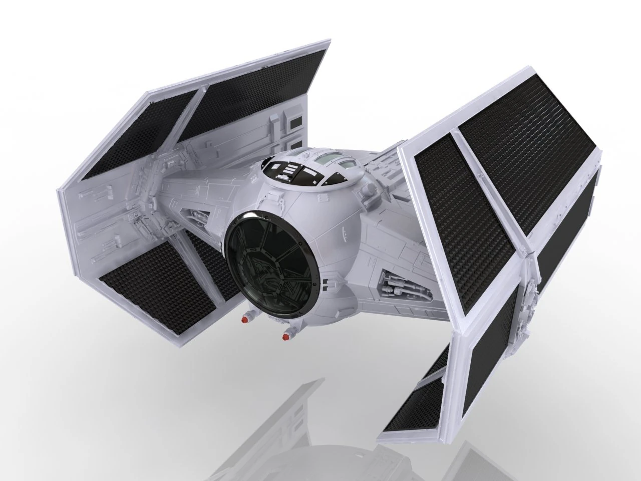 star wars tie fighter advanced 3D Model .c4d .max .obj .3ds .fbx .stl .blend