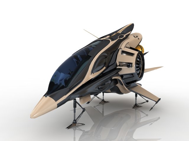 spaceship Modelo 3D .c4d .max .obj .3ds .fbx .stl .blend 