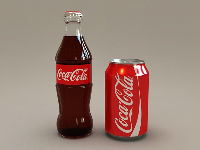 coca-cola 3D Model .c4d .max .obj .3ds .fbx .stl .blend 