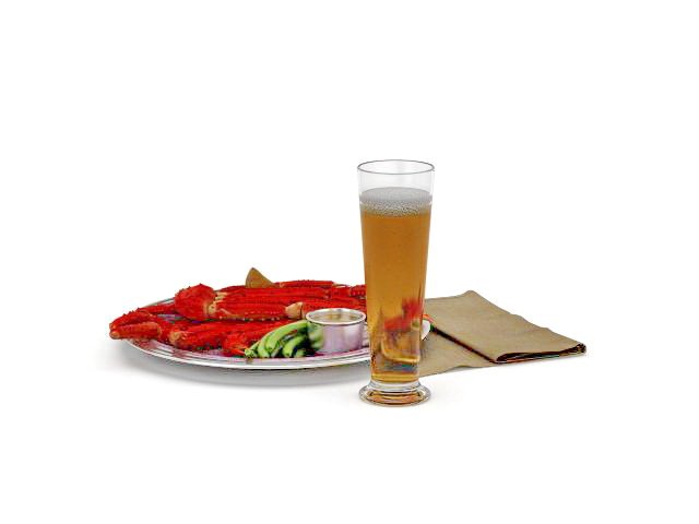 seafood beer Modèle 3D .c4d .max .obj .3ds .fbx .stl .blend 