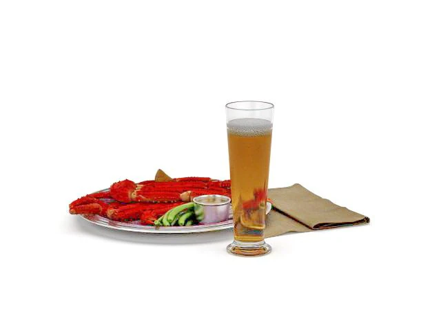 seafood beer 3D Model .c4d .max .obj .3ds .fbx .stl .blend
