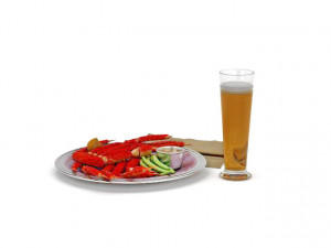 seafood beer Modèle 3D