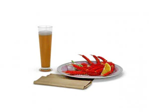 seafood beer 3D Model