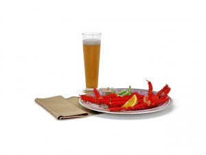 seafood beer Modèle 3D