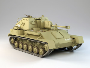 su-76 tank Model 3D
