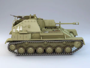 su-76 tank 3D Model