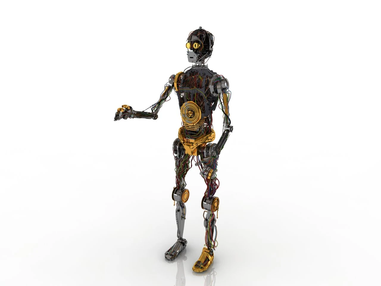 robot 3D Model .c4d .max .obj .3ds .fbx .stl .blend