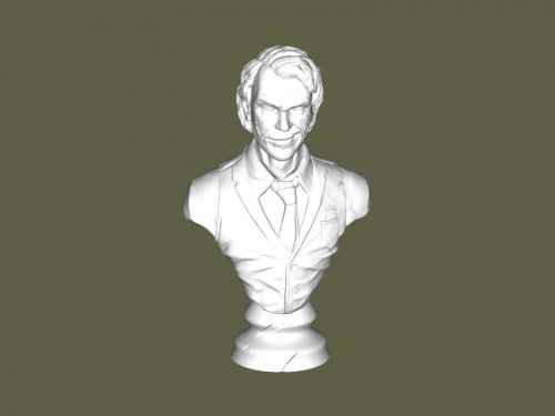 joker bust 3D Model .c4d .max .obj .3ds .fbx .stl .blend 