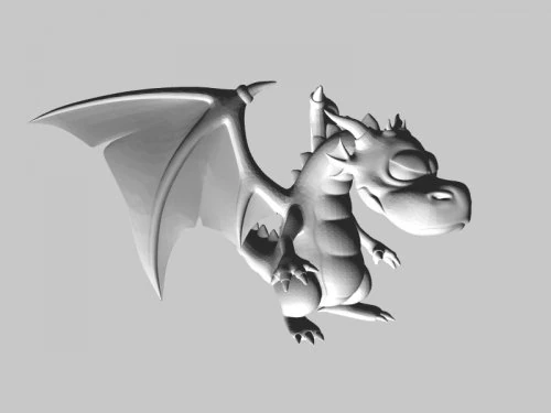cartoon dragon 3D Model .c4d .max .obj .3ds .fbx .stl .blend 